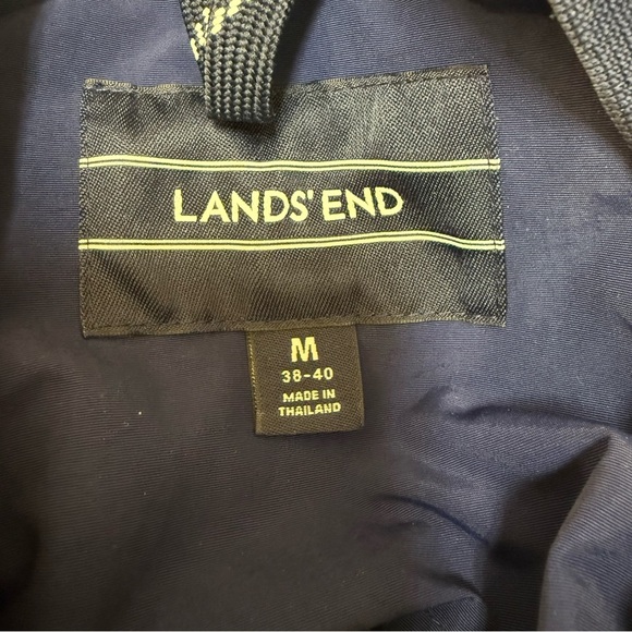 Lands End Windbreaker Jacket Mens M Navy Blue
Front Zip Basball Style TJ-9228 - Picture 6 of 12